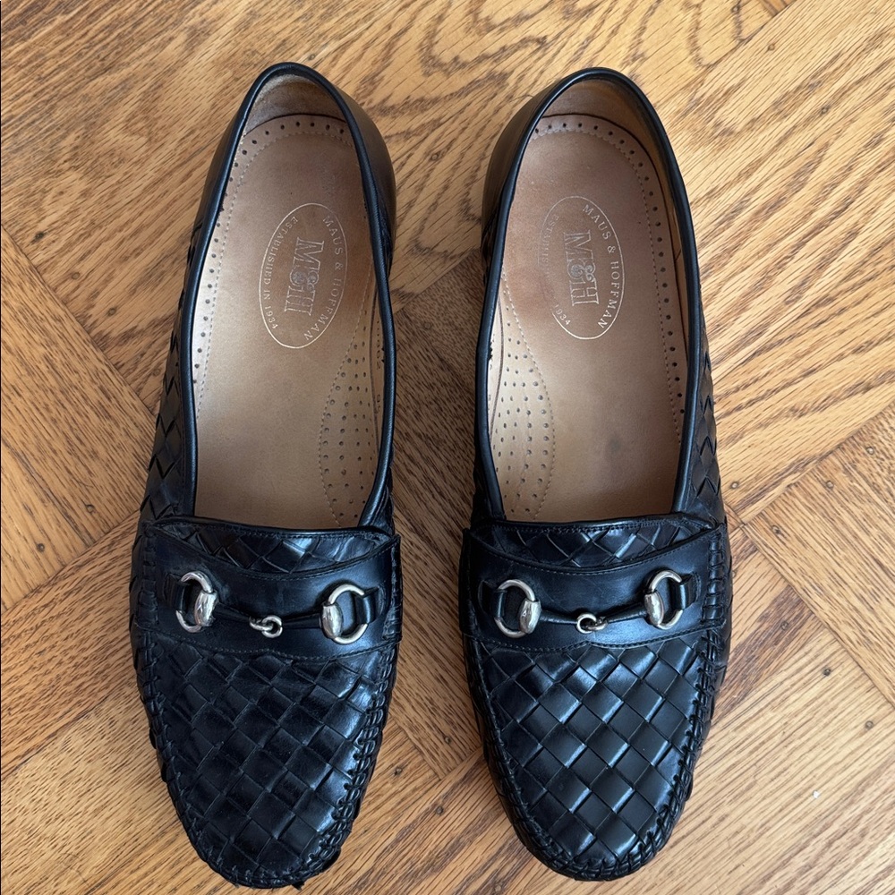 Bottega Veneta style MAUS & HOFFMAN Woven Bit Slip-On size 9.5 leather